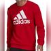 Adidas Shirts | Brand New Men's Adidas Essentials Big Logo Sweatshirt Size 2xl | Color: Red/White | Size: Xxl