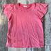 Anthropologie Tops | Anthropologie Coral Flutter Sleeve Top M | Color: Pink | Size: M