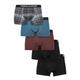 Boxershorts URBAN CLASSICS "Urban Classics Herren Organic Boxer Shorts 5-Pack" Gr. 3XL, 1 St., bunt (plaidaop jasper cherry black) Herren Unterhosen URBAN CLASSICS