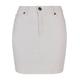 Jerseyrock URBAN CLASSICS "Urban Classics Damen Ladies Organic Stretch Denim Mini Skirt" Gr. 29, weiß (offwhite raw) Damen Röcke