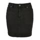 Jerseyrock URBAN CLASSICS "Urban Classics Damen Ladies Organic Stretch Denim Mini Skirt" Gr. 28, schwarz (black washed) Damen Röcke