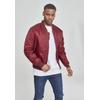 Anorak URBAN CLASSICS "Urban Classics Herren Basic Bomber Jacket", Herren, Gr. M, rot (burgundy), 100% Polyamid, unifarben, casual, normal, amerikanischer Ausschnitt, Langarm, Jacken