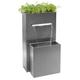 Primrose 89cm Stainless Steel Berkeley Waterfall Blade Cascading Water Feature with Integrated Planter & LEDs