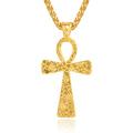 ADMETUS Ankh Necklace Men Sterling Silver Egyptian Necklace Crack Gold Plated Ankh Necklace Ankh Pendant Egyptian Jewellery Gifts for Men