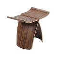 Jcnfa-side table Solid Wood Nightstand Butterfly Stool/Simple Japanese Solid Wood Curved Stool Side Table End Table Bedside Table for Living Room B(Size:17.71 * 12.20 * 16.53in,Color:walnut)