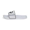 Sandale PUMA "Leadcat 2.0 V Slides Herren" Gr. 40.5, weiß (white black) Schuhe Pantolette Badelatschen Bade-Schuhe