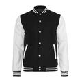 Outdoorjacke URBAN CLASSICS "Herren Oldschool College Jacket" Gr. XL, schwarz-weiß (black, white) Herren Jacken Outdoorjacken