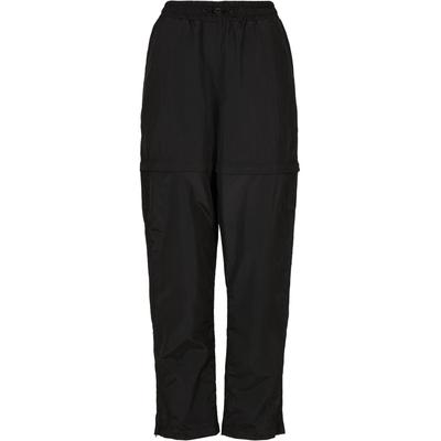 Stoffhose URBAN CLASSICS "Urban Classics Damen Ladies Shiny Crinkle Nylon Zip Pants", Damen, Gr. S, US-Größen, schwarz, 100% Polyamid, unifarben, normal, Hosen Image