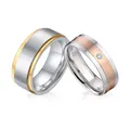 Bagues de mariage pour hommes et femmes bijoux en acier titane bagues de couple Alliances pour