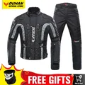 DUHAN-Ensemble veste et pantalon de moto pour homme imperméable doublure de maintien au chaud