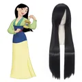 Perruque de cosplay synthétique pour femmes et filles postiche de cheveux longs et lisses de