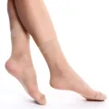 Chaussettes courtes élastiques en polyester pour femmes chaussettes ultra fines transparentes