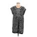 H&M Casual Dress - Shift Scoop Neck Short sleeves: Gray Dresses - Women's Size 6
