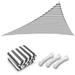 EEPHO 25 x 25 x 25 Triangle Sun Shade Sail/ Gray+White