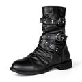 Motorcycle Boots Racing Hiking Outdoor Work Mid Ankle Shoes for Men