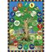 Joy Carpets 1448D Tree of Life 7 ft.8 in. x 10 ft.9 in. WearOn Nylon Machine Tufted- Cut Pile Educational Rug