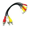 3 RCA Male Jack To 6 RCA Female Plug Splitter Audio Video AV Adapter DVD X7Y6