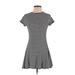 BDG Casual Dress - A-Line Crew Neck Short sleeves: Black Print Dresses - Women's Size X-Small