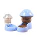 HEVIRGO 2Pcs/Set Auto Replenishment Pet Feeder Dog Cat Large Capacity Gravity Food Dispenser Automatic Water Bowl Mushroom Shape Pet Water Food Container Pet Supplies