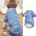 Waroomhouse Pet Clothes Unique Pattern Allergy Free Polyester Dog Cartoon Pattern Print Pullover Pet Costume for Autumn