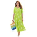 Plus Size Women's Stamped Empire Waist Dress by Woman Within in Lime Starfish (Size 5X)