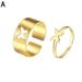 weiyufang Butterfly Heart Ring Set Couples Matching Best Friend Trendy Promise Moon Star Rings Cute Matching Friendship Butterfly Pinky Promise Rings for Teen Girls His & Hers-NEW