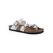 Women's Gracie Sandal by White Mountain in White Leather (Size 6 M)