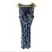 Ralph Lauren Dresses | Lrl Pretty Floral Print Stretchy Sleeveless Fit And Flare With Tie Waist | Color: Blue | Size: 14