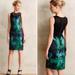 Anthropologie Dresses | Like New Anthropologie Leifsdottir Water Garden Floral Brocade Lace Trim | Color: Black/Green | Size: 8