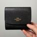 Coach Bags | Coach Classic Logo Leather Small Short Wallet In Black | Color: Black | Size: Os