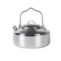 Andoer Outdoor Stainless Steel Kettle Locking Handle Camping Hung Pot Portable Coffee Pot Picnic Cooker 1L Teapot Cooking Accessory