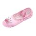JDEFEG Shoes for Girls 9 Years Old Children Shoes Dance Shoes Warm Dance Ballet Performance Indoor Shoes Yoga Dance Shoes Little Girl Light Up Shoes Pink 32