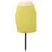 ABS Allen Schwartz Casual Skirt: Yellow Tweed Bottoms - Women's Size 2