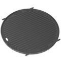 soldbbq 8834 Cast Iron Griddle for Weber Gourmet BBQ System Sear Grate, 22-inch Weber Original Kettle Premium/Charcoal Grill, 22" Smokers, for Weber Kettle Charcoal Grill Grate 22 inch, Diameter 12"