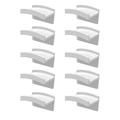 10Pcs Wall Mounted Hat Organizer Hats Display Multifunctional White Durable Pounch Free Hat Hook Hat Hangers for Office Bedroom Accessories