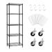 Untyo 5-Tier Wire Shelving Unit Narrow Kitchen Metal Shelving for Kitchen Storage Metal Shelf Organizer Adjustable Storage Shelves