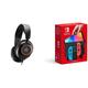 SteelSeries Arctis Nova 3 - Multi-System Gaming-Headset 360° Surround-Sound –RGB– Memory Foam-Ohrpolster – Ultraleicht – ClearCast Gen Switch + Nintendo Switch (OLED-Modell) Neon-Rot/Neon-Blau