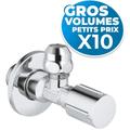 Grohe - Lot de 10 robinets d'Arret 1/2 Pouces Pièce Détachée (22037000-GVP10)