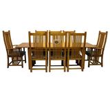 Mission Stow Leaf Table & High Back Chair Dining Set (2 Colors Available)