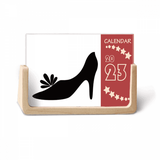 Black High Heels Flower Pattern Outline Desk Calendar Desktop Decoration 2023