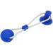 Suction Cup Tug of War Dog Toy Self-Playing Tug of War Dog Toy with Chew Rubber Ball Dog Rope Toys for Chewers Teeth Cleaning