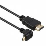 FVH Up Angled 90 Degree Micro HDMI to HDMI Male HDTV Cable for Cell Phone Tablet Camera