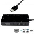 FVH HDMI to VGA/Audio/HDMI/DVI 4in1 Dongle Adapter Multiport Splitter Converter For PS3 HDTV PC Monitor Projector