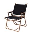 Foldable Out/Indoor Furniture Aluminum Portable Camping Chair Flexible Black Adult