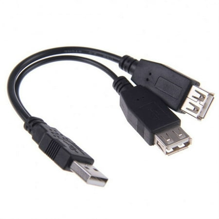 Chenyang CY USB 2.0 A Male to Dual Data USB 2.0 A Female + Power Cable USB 2.0 A Female Extension Cable 20cm Cable