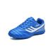 Rotosw Unisex Soccer Cleats Lace Up Sport Sneakers Round Toe Athletic Shoe Kids Football Sneaker Children Lightweight Comfort Blue Broken 3Y