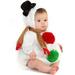 Gwiyeopda Infant Baby Boys Girls Christmas Set Costume Snowman Fleece Hoodie Jumpsuit Scarf