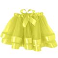 JDEFEG Girl Cat Dress Toddler Kids Girls Bowknot Patchwork Dancing Princess Skirt Tulle Ballet Tutu Skirt Toddler Girl Dress Pack Yellow 35