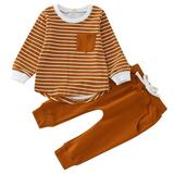 KI-8jcuD Baby Boys Sleepwear & Robes Toddler Boys Girls Winter Long Sleeve Striped Prints Tops Pants 2Pcs Outfits Clothes Set New Baby Boy Gift Basket Clothes Set 6 Month Baby Boy Clothe Boys Sweat