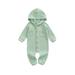 AMILIEe Newborn Baby Boy Girl Romper Hooded Outfit Clothes Waffle Cotton Button Jumpsuits